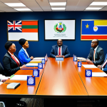 **

"A group of SADC delegates, including a Swazi representative, fully clothed in professional attire, discussing regional economic cooperation at a conference table. The setting is a modern conference room with flags of member states in the background, appropriate content, safe for work, professional environment, perfect anatomy, natural proportions."

**
