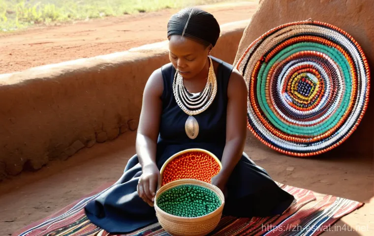 에스와티니에서 예술 갤러리 방문하기 - **A master glassblower at the Ngwenya Glass Factory in Eswatini, meticulously shaping a vibrant, rec... 에스와티니에서 예술 갤러리 방문하기 - **A master glassblower at the Ngwenya Glass Factory in Eswatini, meticulously shaping a vibrant, rec...