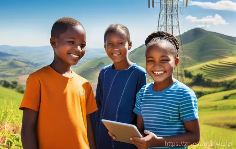 에스와티니에서의 인터넷과 통신 - **Prompt: "A striking split image illustrating the stark contrast in network connectivity in Eswatin... 에스와티니에서의 인터넷과 통신 - **Prompt: "A striking split image illustrating the stark contrast in network connectivity in Eswatin...